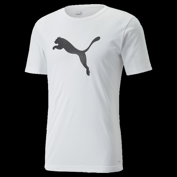 Puma På Salg Individualrise Fotball Logo T-skjorte Menn Hvit-svart