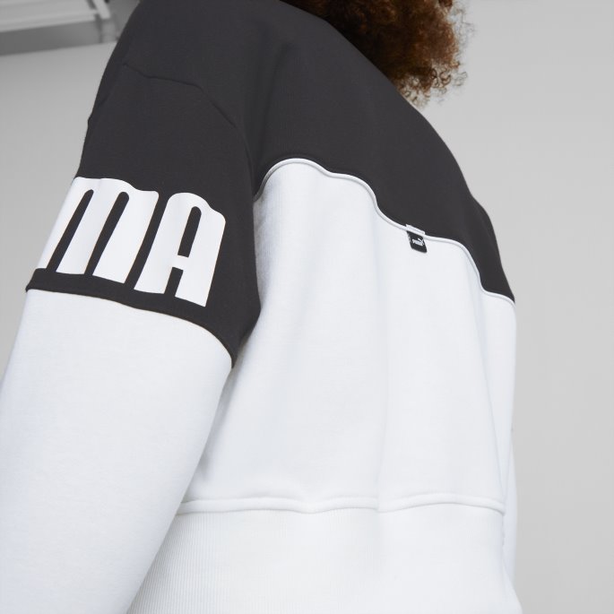 Puma På Tilbud Power Colourblock Sweatshirt Dame Svart