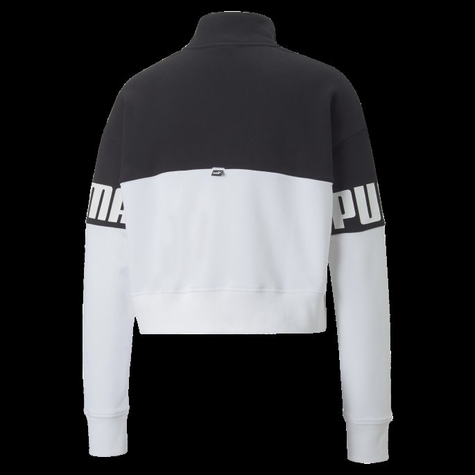 Puma På Tilbud Power Colourblock Sweatshirt Dame Svart