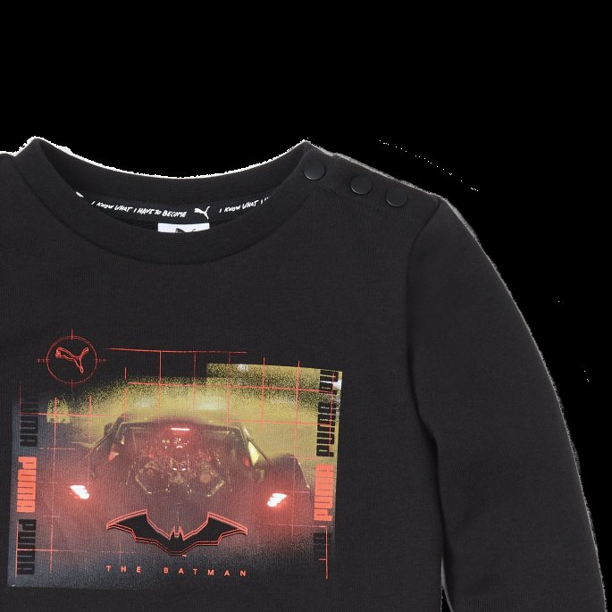 Puma På Tilbud X Batman Crew Neck Pjokk Joggedress Svart