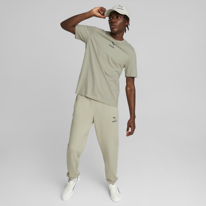 Puma På Tilbud Bedre Herre T-skjorte Pebble Grå