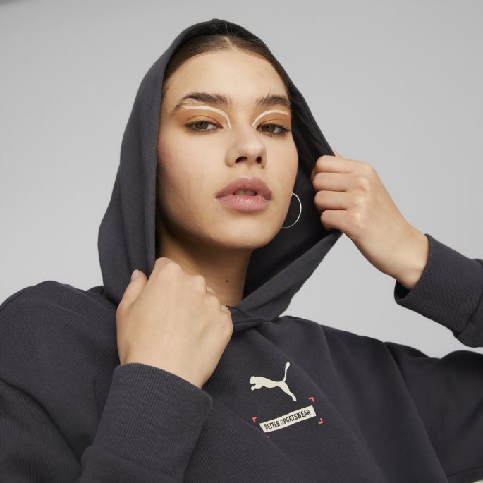 Bedre Dame Hettegenser Puma På Tilbud Phantom Black