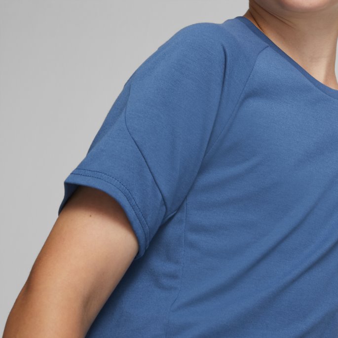 Evostripe Tee Youth Lake Blue Puma På Salg