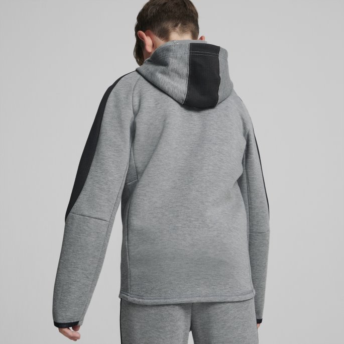 Evostripe Jakke Med Full Glidelås Ungdom Mellomgrå Lyng Puma På Tilbud