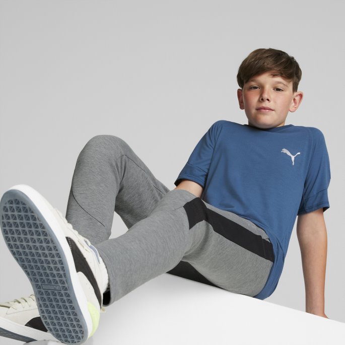 Puma På Tilbud Mellomgrå Lyng Evostripe Bukser Ungdom