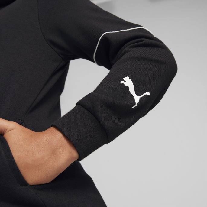 Puma På Tilbud Aktiv Sport Full Glidelås Ungdomshettegenser Svart