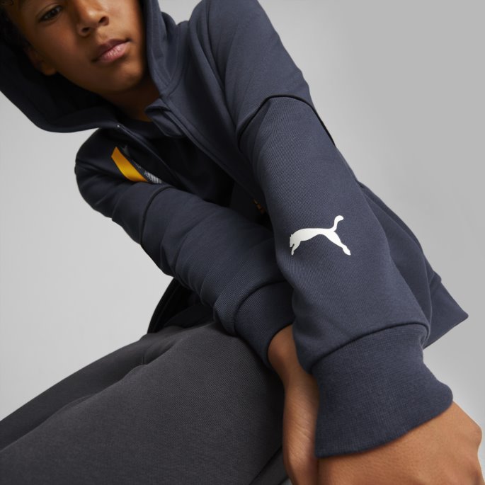 Puma På Tilbud Parisian Night Active Sports Hettegenser For Ungdom Med Full Glidelås