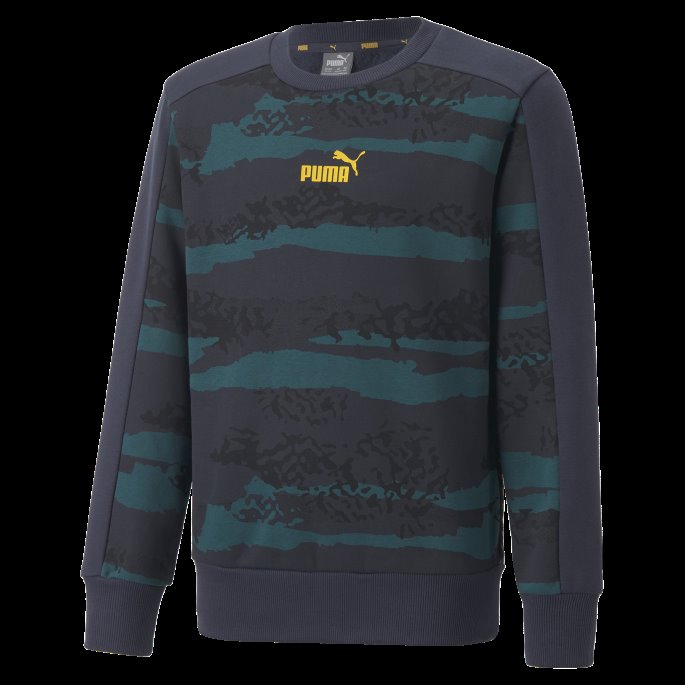 Alfa-trykt Sweatshirt Med Rund Hals Til Ungdom Parisian Night Puma På Tilbud