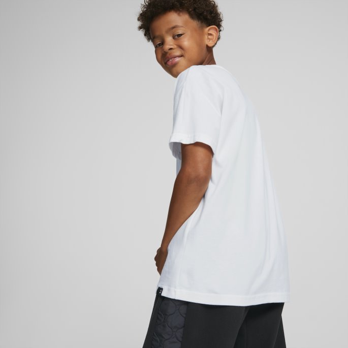 Puma På Salg Hvite Klassikere Matchers Tee Ungdom