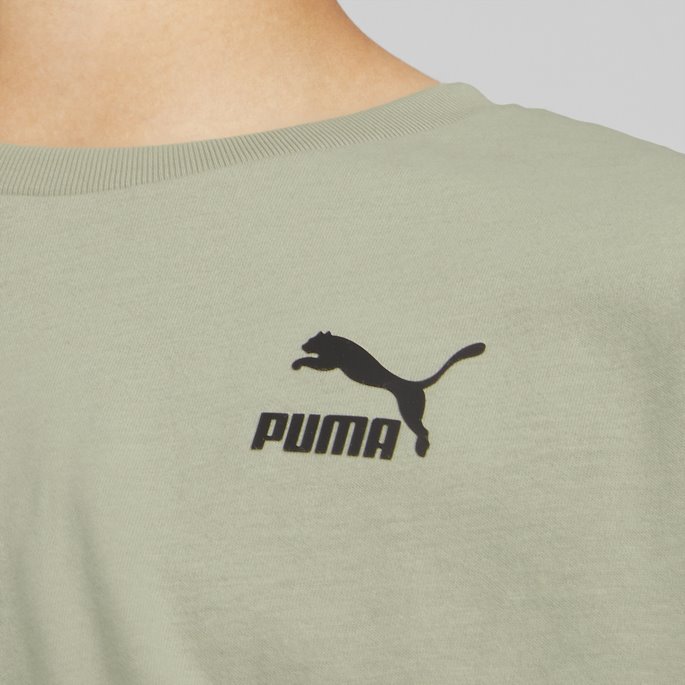 Pebble Grey Puma På Salg Classics Matchers Tee Ungdom