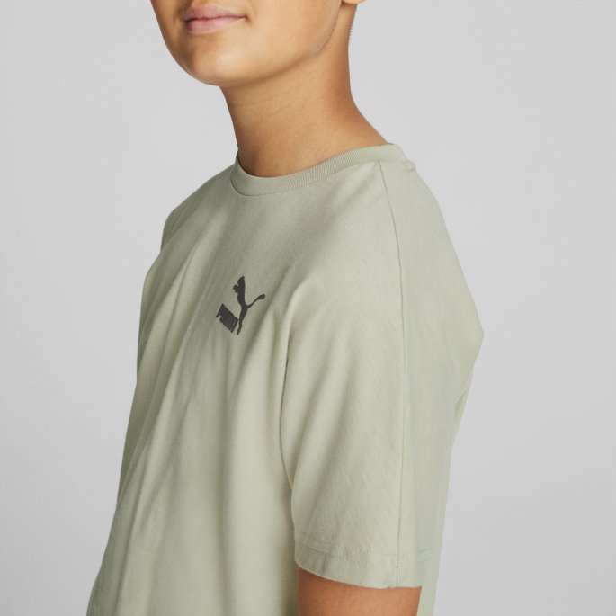 Pebble Grey Puma På Salg Classics Matchers Tee Ungdom