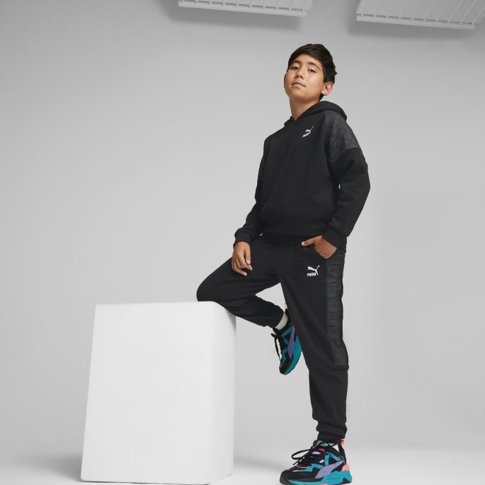 Svart Puma På Tilbud Classics Matchers Hettegenser Ungdom