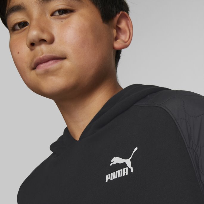 Svart Puma På Tilbud Classics Matchers Hettegenser Ungdom