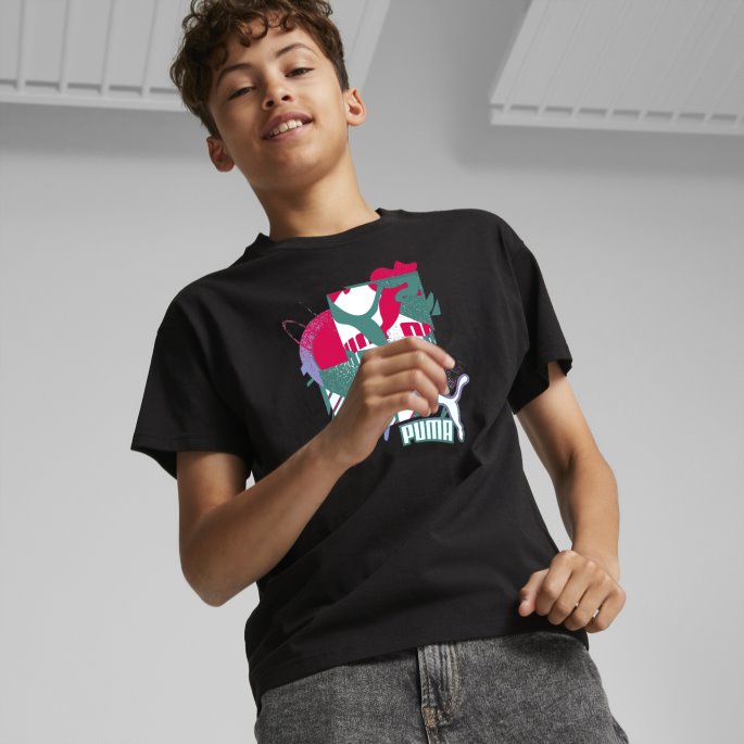 Puma På Tilbud Svart Fandom Tee Ungdom