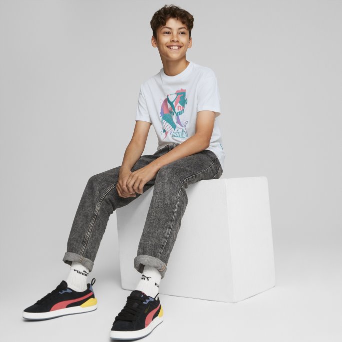 Fandom Tee Ungdom Hvit Puma På Salg