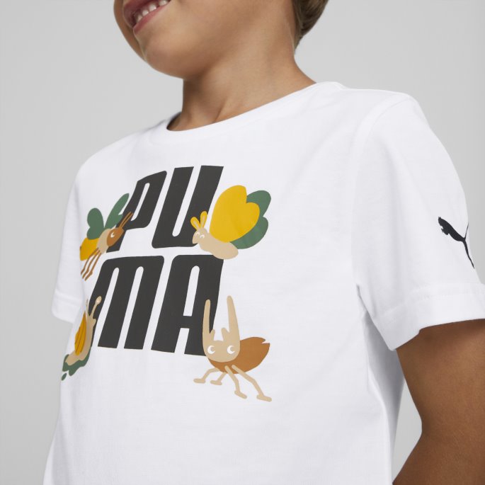 Hvit Small World Tee Kids Puma På Salg
