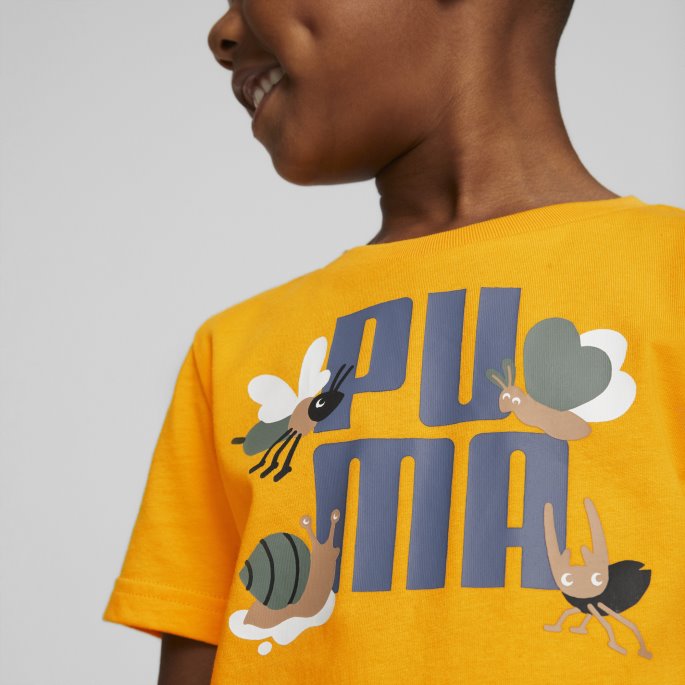 Puma På Salg Tangerine Small World Tee Barn