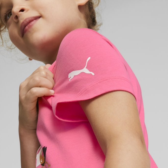 Puma På Tilbud Solnedgang Rosa Liten Verden Tee Barn