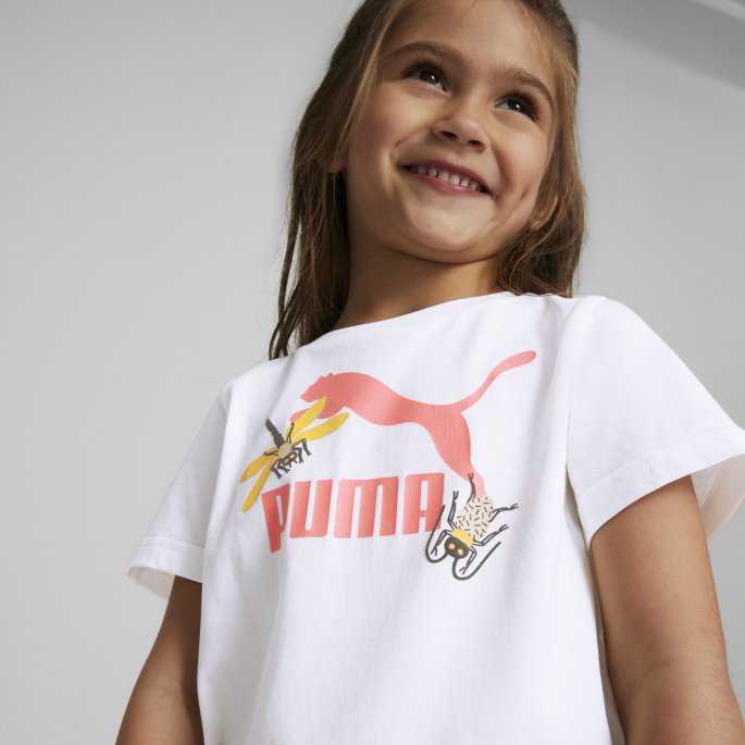 Puma På Tilbud Small World Tee Barn Hvit