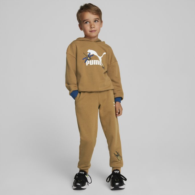 Puma På Tilbud Small World Hettegenser Barn Desert Tan