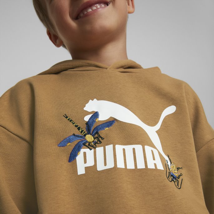 Puma På Tilbud Small World Hettegenser Barn Desert Tan
