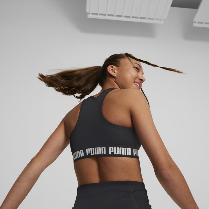 Svart Sterk Bh Topp Ungdom Puma På Salg