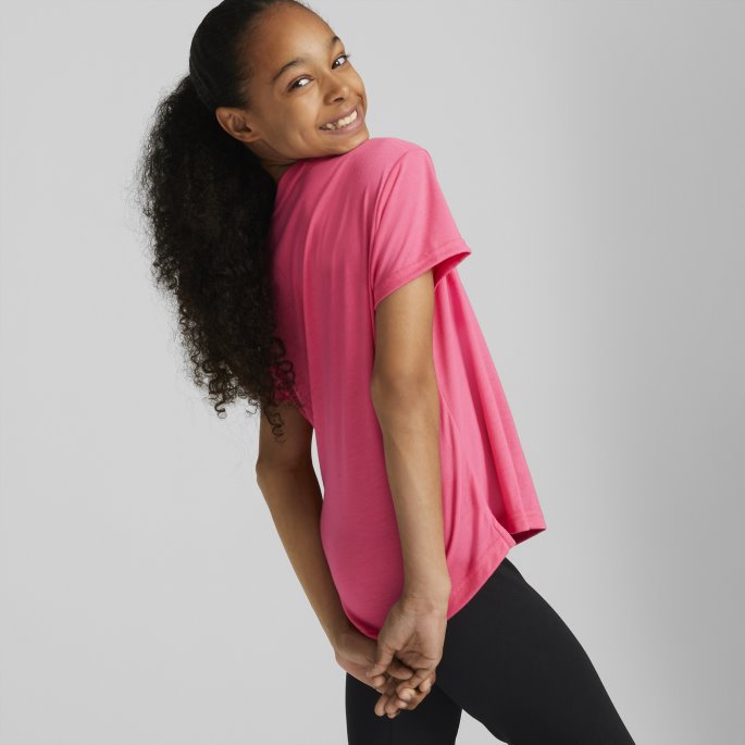 Solnedgang Rosa Puma På Tilbud Moderne Sports-t-skjorte Store Barn