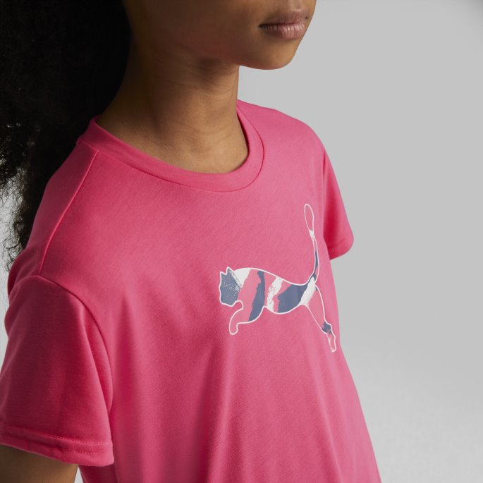 Solnedgang Rosa Puma På Tilbud Moderne Sports-t-skjorte Store Barn