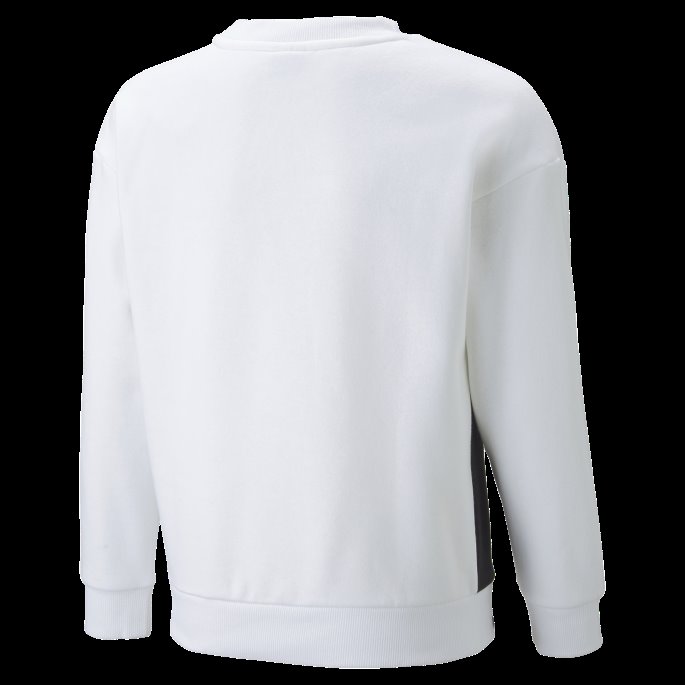 Puma På Tilbud Power Tape Sweatshirt Med Rund Hals Ungdom Hvit