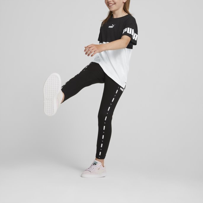 Puma På Tilbud Svart Power Tape Leggings Ungdom