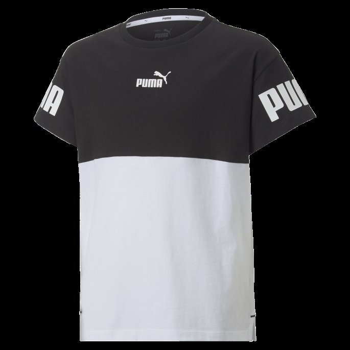 White Power Colourblock Tee Youth Puma På Salg