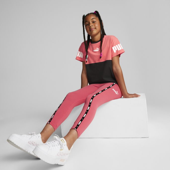 Puma På Tilbud Power Colourblock Tee Ungdomslaks