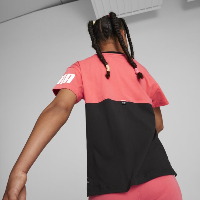 Puma På Tilbud Power Colourblock Tee Ungdomslaks