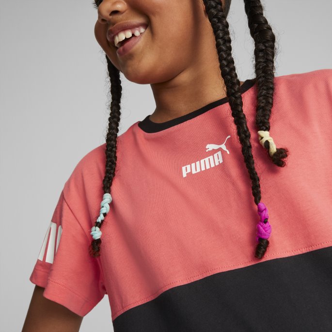 Puma På Tilbud Power Colourblock Tee Ungdomslaks