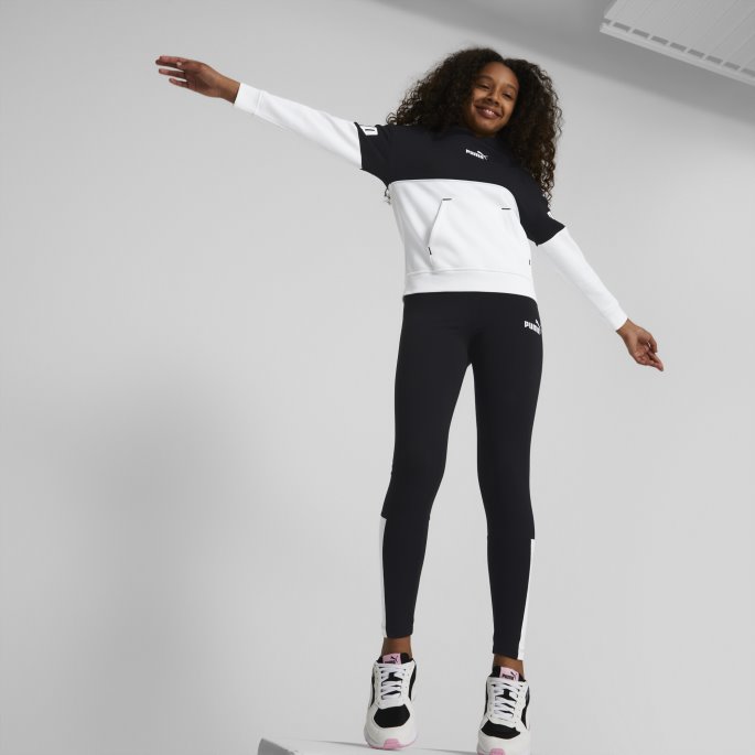 Puma På Tilbud Black Power Colourblock Hettegenser Ungdom