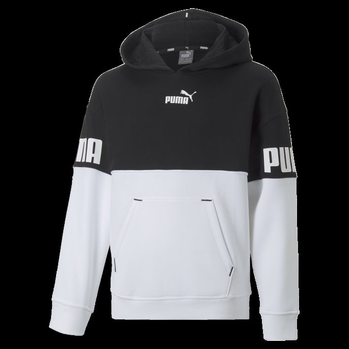 Puma På Tilbud Black Power Colourblock Hettegenser Ungdom