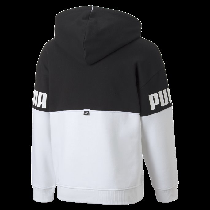 Puma På Tilbud Black Power Colourblock Hettegenser Ungdom