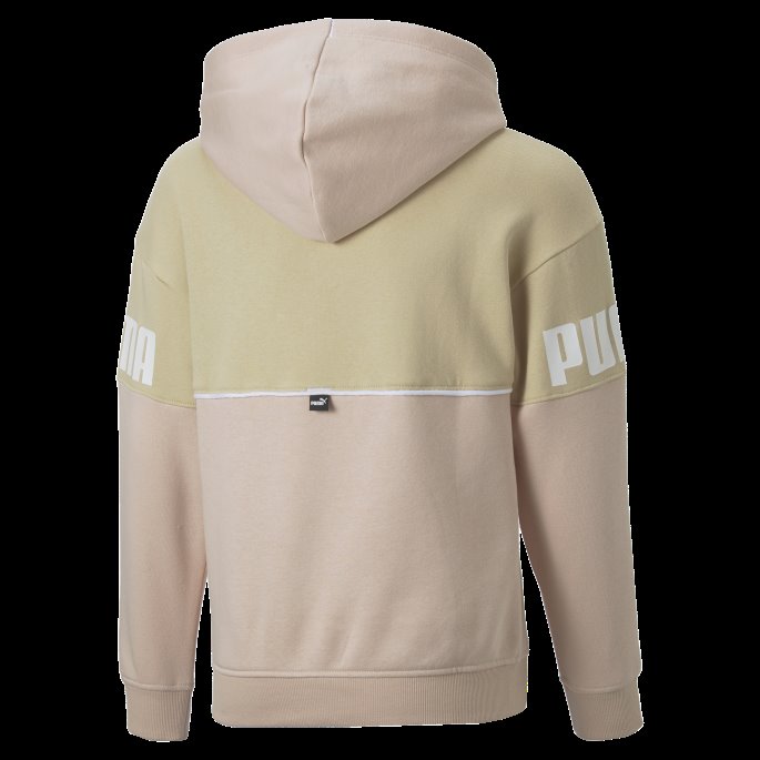 Puma På Tilbud Light Sand Power Colourblock Hettegenser Ungdom