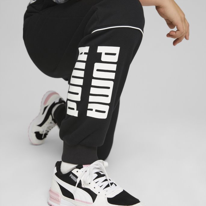 Puma På Tilbud Black Power Colourblock Bukser Ungdom