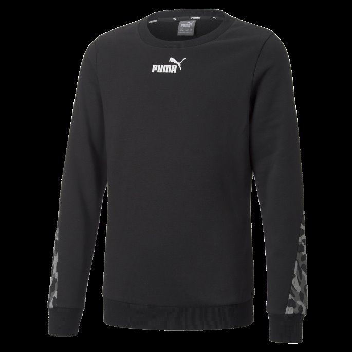 Alpha Sweatshirt Med Rund Hals For Ungdom Svart Puma På Salg