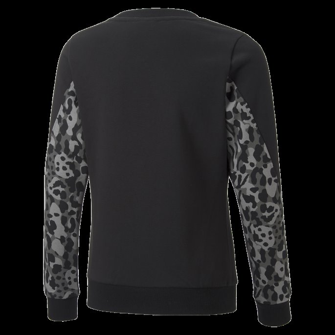 Alpha Sweatshirt Med Rund Hals For Ungdom Svart Puma På Salg