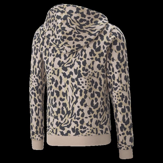 Puma På Tilbud Alfatrykt Full Glidelås Ungdomshettegenser Rose Quartz-aop