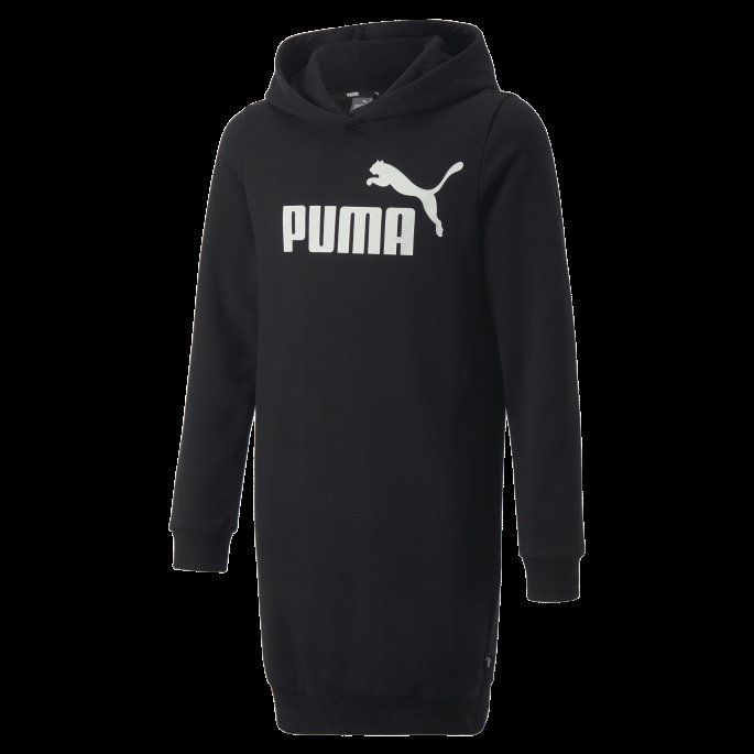 Svart Puma På Salg Nødvendigheter Logo Hette Kjole Ungdom