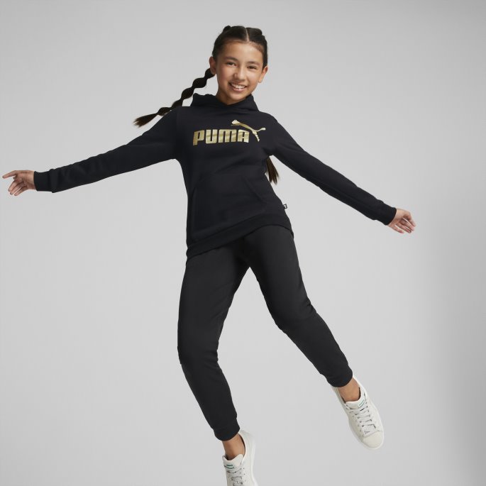 Essentials+ Logo Hettegenser Ungdom Puma På Tilbud Svart