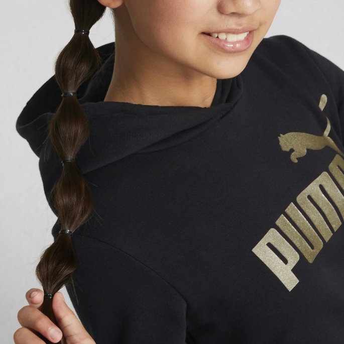 Essentials+ Logo Hettegenser Ungdom Puma På Tilbud Svart