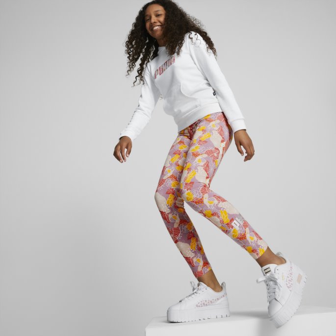 Puma På Salg White Essentials+ Bloom Logo Hettegenser Ungdom