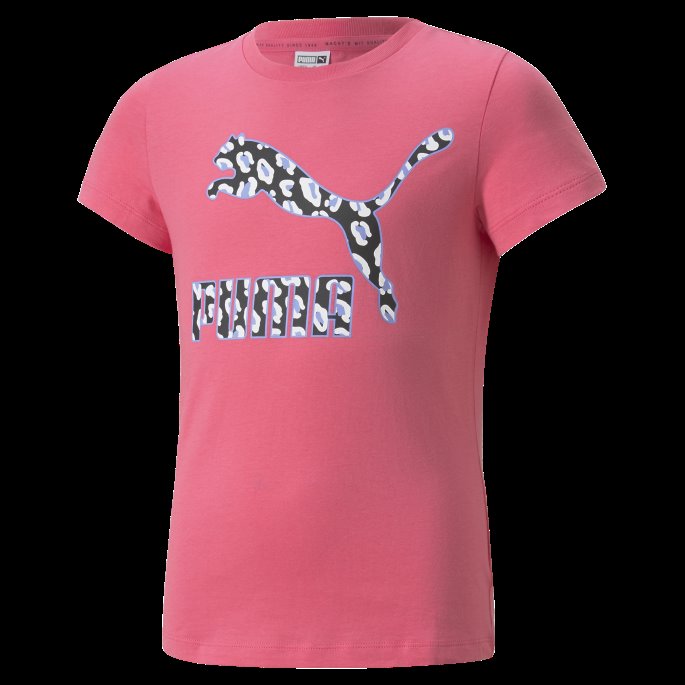 Klassiske 90-talls Prep Logo Ungdomst-skjorte Solnedgang Rosa Puma På Salg