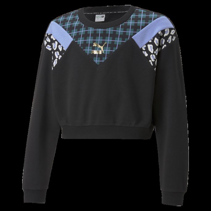 Svart Klassikere Fra 90-tallet Prep Sweatshirt Med Rund Hals For Ungdom Puma På Salg