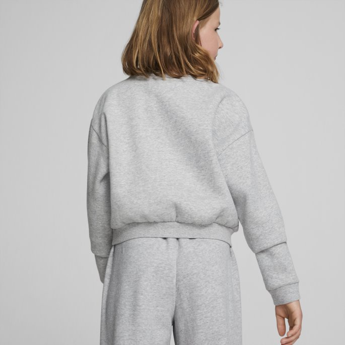Klassikere Grl Sweatshirt Med Rund Hals Ungdom Puma På Tilbud Lys Grå Lyng