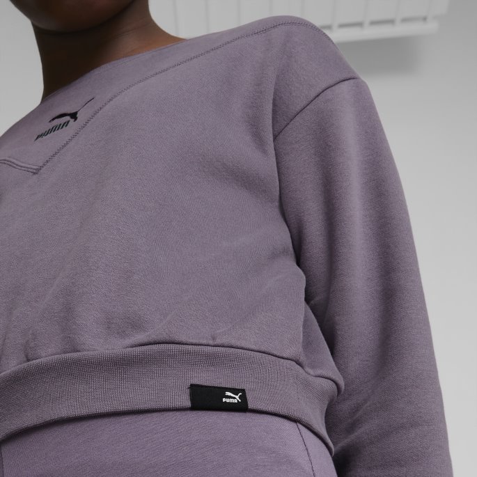 Puma På Tilbud Classics Grl Crew Neck Sweatshirt Ungdom Lilla Kull